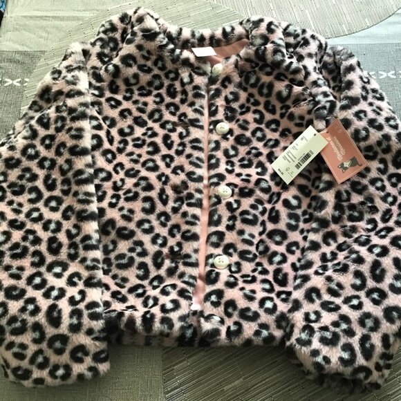 New Gymboree Strawberry and Cream Leopard Jacket size 10--SO Soft!